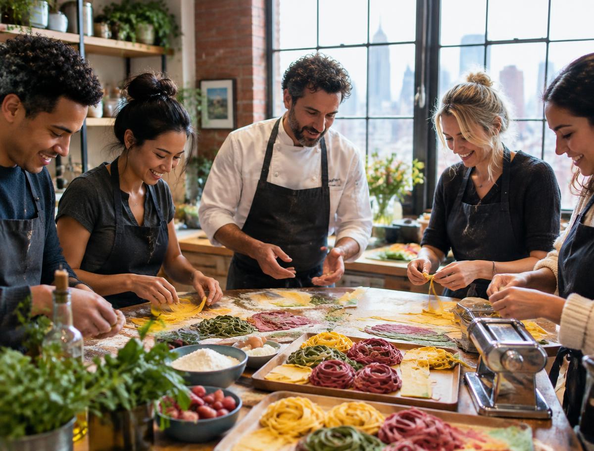 A handmade pasta class